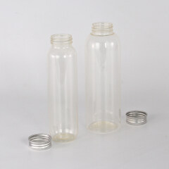 Großhandel 300 ml 500 ml PET-Plastikflaschen Plastiktrinkflaschen mit Aluminiumdeckeln für flüssiges Trinken von Saftwassertee