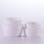 opal white  glass jar cream jar eye cream face cream sub-packing jar anodized aluminum lid empty bottle