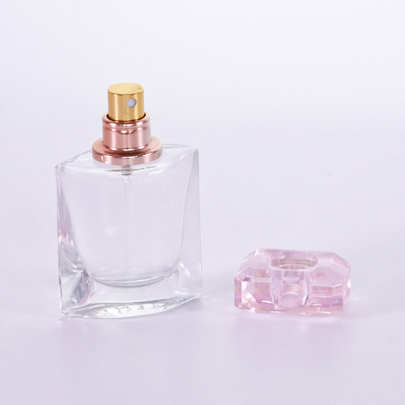 30ml glass perfume bottle plastic cap aluminum spray pump nice appearance