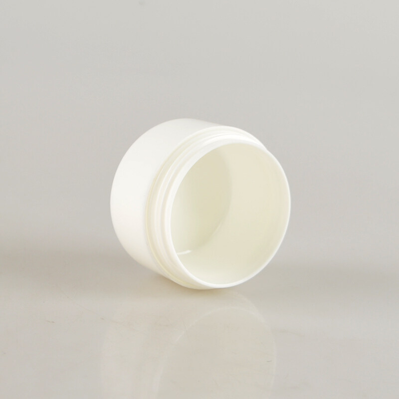 60g White PP Material Plastic Skincare Cream Jar Round Shape Cosmetic Jar with Plastic Cap