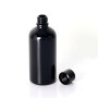 wholesale boston opaque blackround 100ml  glass bottle with screw cap