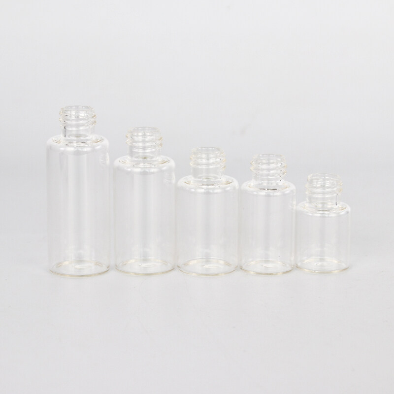 wholesale thick bottom 10ml 15ml 20ml 25ml 30ml clear essential oil glass bottle with press dropper