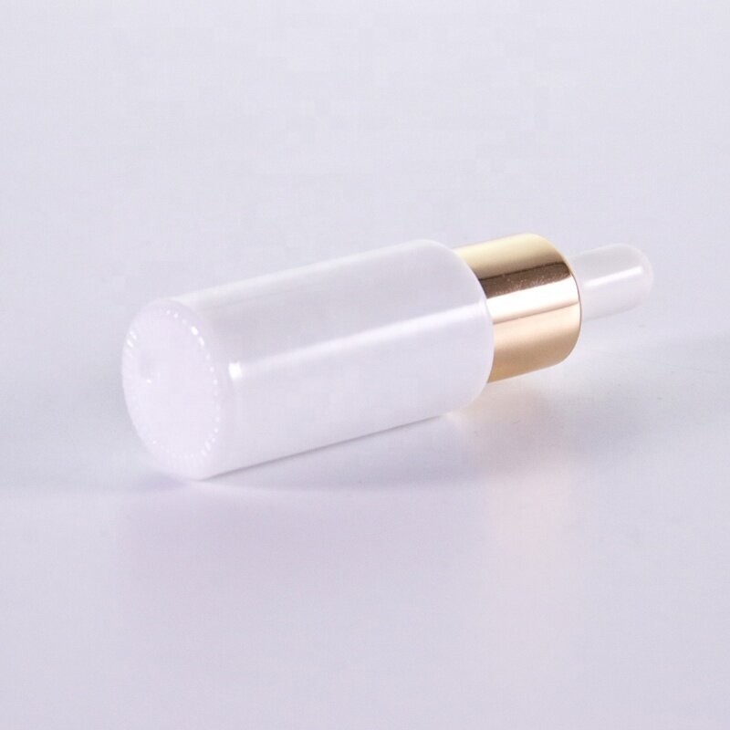 Opal White Glass Essential Oil Serum Bottle with Dropper Pipette