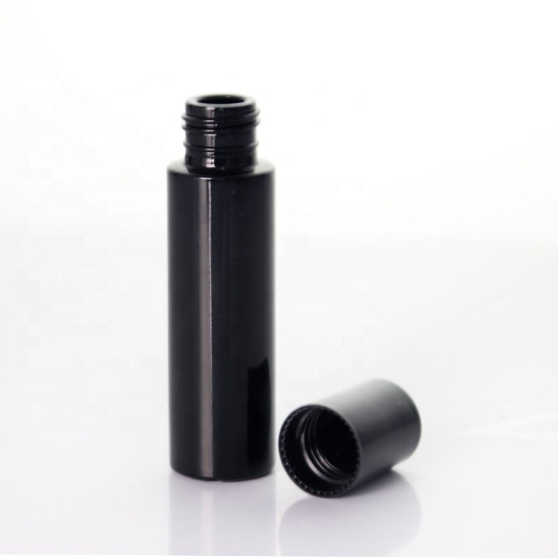 Opaque Black Cosmetic Glass Bottle for Perfume & Essential Oil