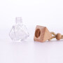 Wholesale Top quality 6ml 8ml 10ml hang car perfume bottle with wooden cap