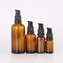 Mass stock transparent color glass bottle with dropper amber glass bottle for serum packaging