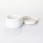 100ml opal white glass cream jar with printed wooden lid wide neck cream container skin care jar wholesale