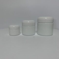 ready to ship Opal white glass jar capacity 15 g 50 g 100 g for glass jar, high quality white glass jar