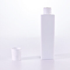 100ml square toner bottle with screw lid opal white glass bottle for toner
