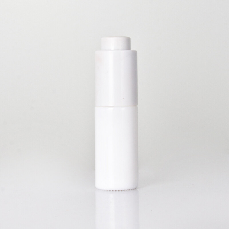 Ready to ship wholesale 10ml opal white glass bottle with high quality white dropper for essential oil glass bottle