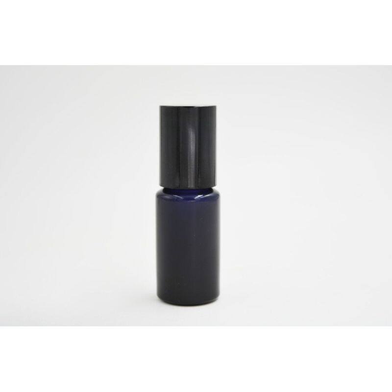 Plastic lid mini 5ml 10ml 20ml  opaque black color  perfume glass roller bottle matte cosmetic roll on bottle