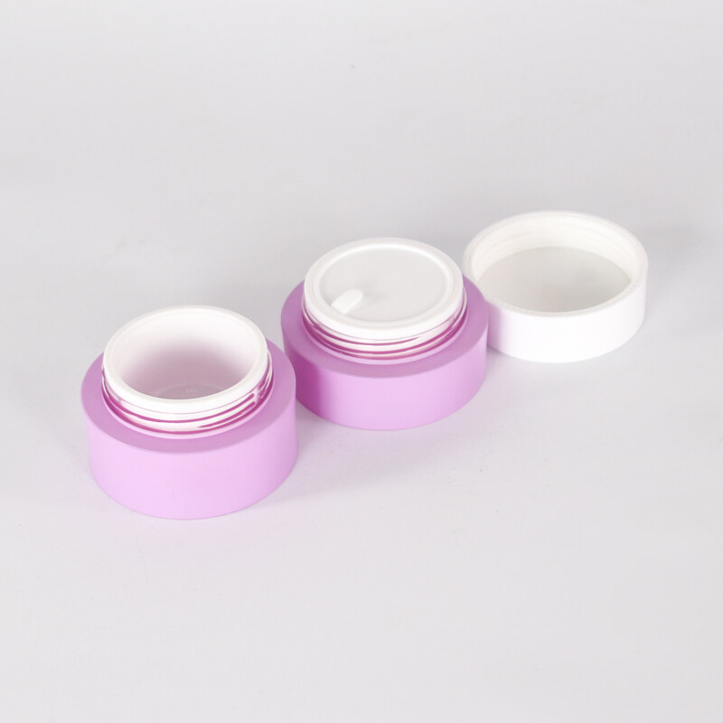 Beautiful design injection color double wall PP cream jar cosmetic cream jars with high quality