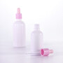 Wholesale elegant opal white  glass bottles multi-size glass dropper bottles for aromatherapy essential oils cosmetic packaging