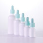 White Porcelain Essential Oil Dropper Bottle Refillable Essential Oil Dropper Bottles With Green Plastic Glass Eye Dropper