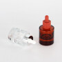 15ml 30ml 50ml cosmetic round shape high quality thick bottom clear glass oil packaging bottle