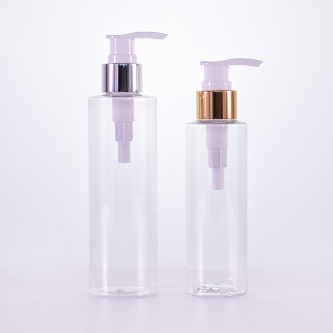 Hot Selling PET plastic bottles with dispensers for shampoo soap hand lotion cosmetic packaging
