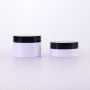 30g 50g PET white cream jar container with black lids for Lotion Creams Toners lip Balms Makeup Samples