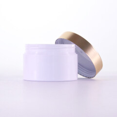 100g 120g PET white cream jar container with different color lids for Lotion Creams Toners