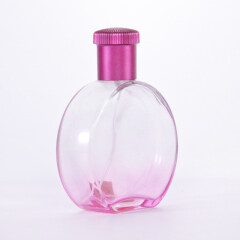 Wholesale customization 100ml Empty Perfume Bottle Luxury Acrylic Perfume Cap pink Spray bottle glass bottle