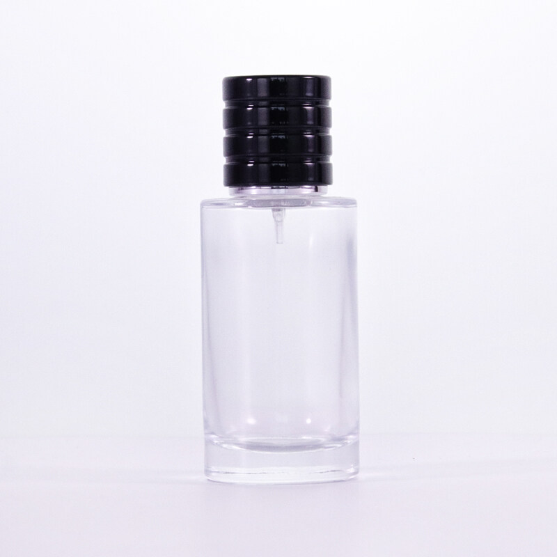 50ml glass perfume bottle plastic cap simple ,looks atmospheric hot sale straight bottle