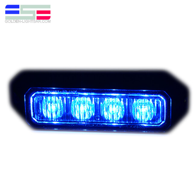 3W 4 led strobe police light blue