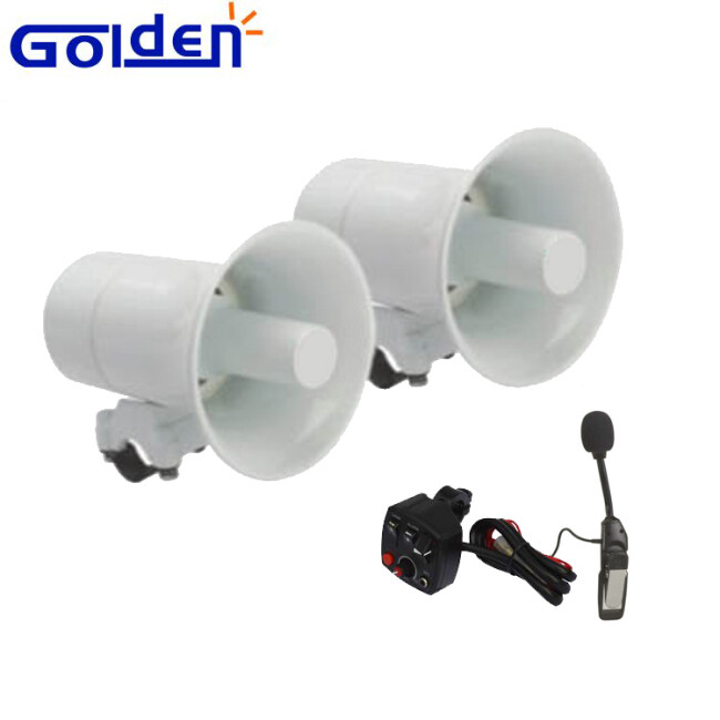 Police motorcycle siren horn speaker with microphone