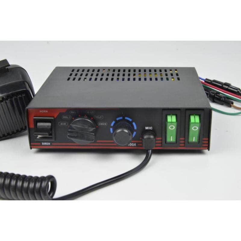 DC 12v 100w siren and speaker police ambuance fire alarm with microphone siren host 200 db