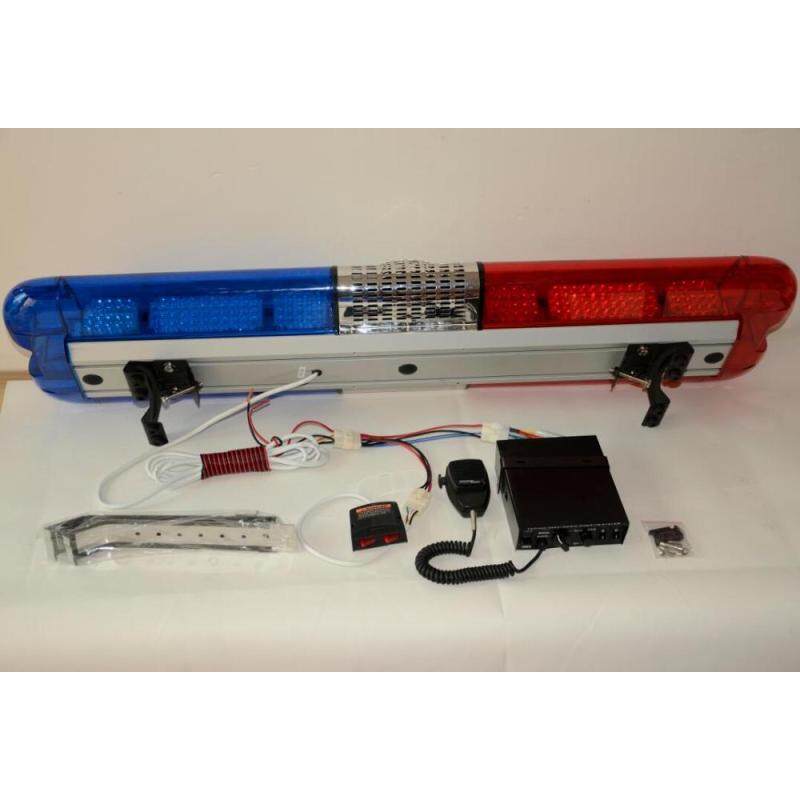5MM led type police LED Light Bar with 100w siren and speaker