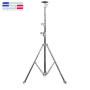 Height adjustable hand lifting stainless steel portable tripod fixing telescopic mast