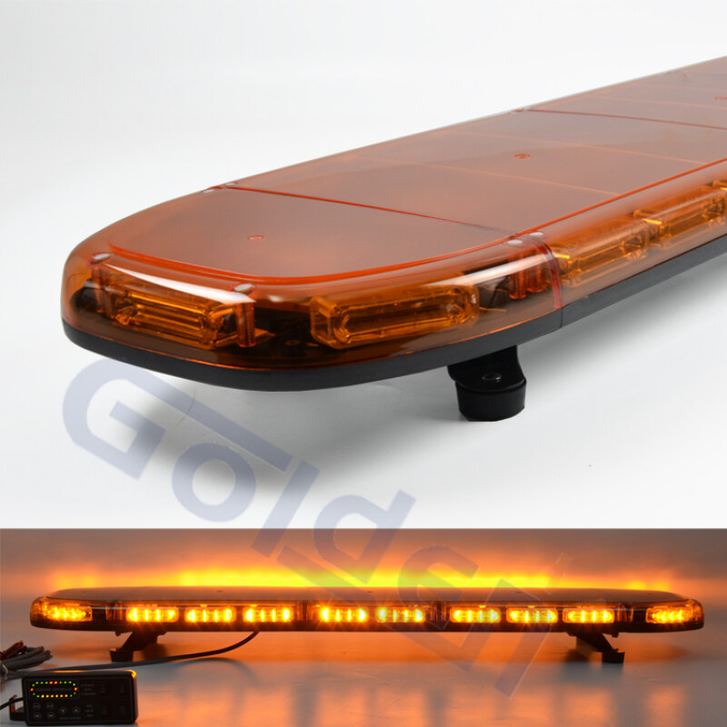 Wholesale  264W Aluminum Waterproof Warning Strobe Thin Amber Led Police Emergency Vehicle Light Bar With Siren