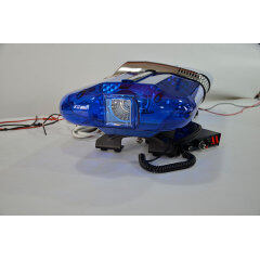 Blaue Halogen-Minilichtleiste mit Lautsprecher