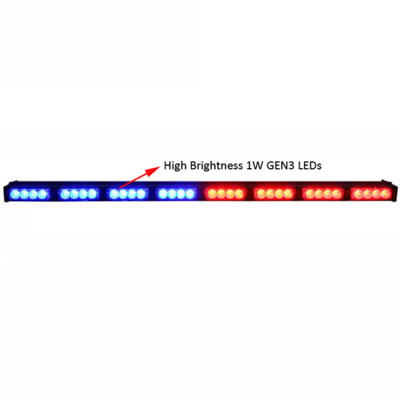 35inch 32 LED TRAFFIC ADVISOR ARROW STICKS dual color police warning directional light bar