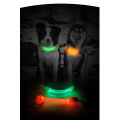 Lumière de couverture de collier d'animal familier de LED de TPU
