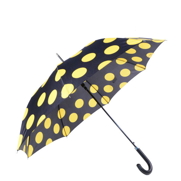 yellow black umbrella