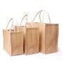 Natural Lamination Burlap Custom Logo Color Eco Friendly Grocery Tote Bags Reusable Jute Shopping Bag