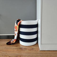 Wholesales 2022 New Style Large Cotton Rope Woven Laundry Storage Basket with Handles Accept Custom