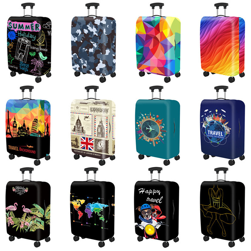 Custom Suitcase Cover Spandex Sublimation Luggage Cover