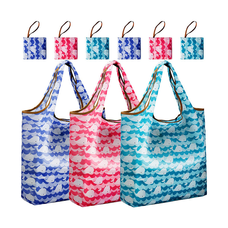 Logo Printed Ecofriendly Tote Shopping Bag Wholesale Custom Reusable Bags Nylon Bag