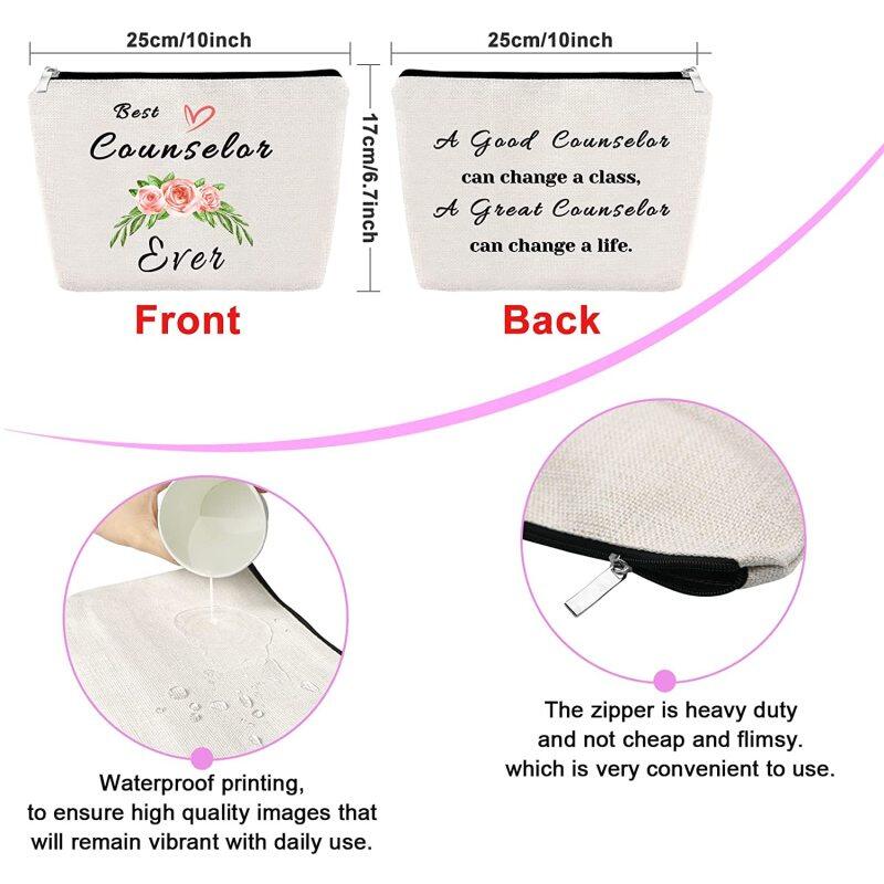 Wholesale Cotton Small Cosmetic Makeup Pencil Case Bag Logo Blank Canvas Zipper Pouch