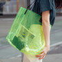 Fashion Custom Handbag Thicken Transparent Colorful PVC Tote Bag Blank Clear Shopping Bag