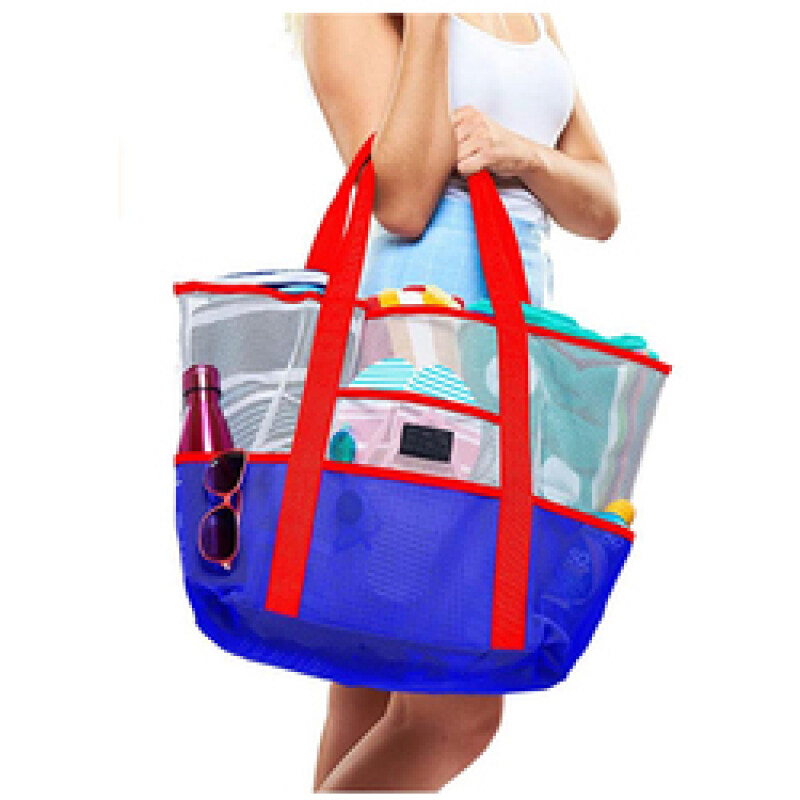 Large Foldable Lightweight Mesh Storage Bag XL Mesh Beach Tote Bag