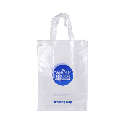 laminated transparent pp woven shopping tote bag
