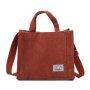 Custom Women Corduroy Canvas Shoulder Bag Eco Messenger Bags Small Casual Cotton Canvas Tote Crossbody Bag
