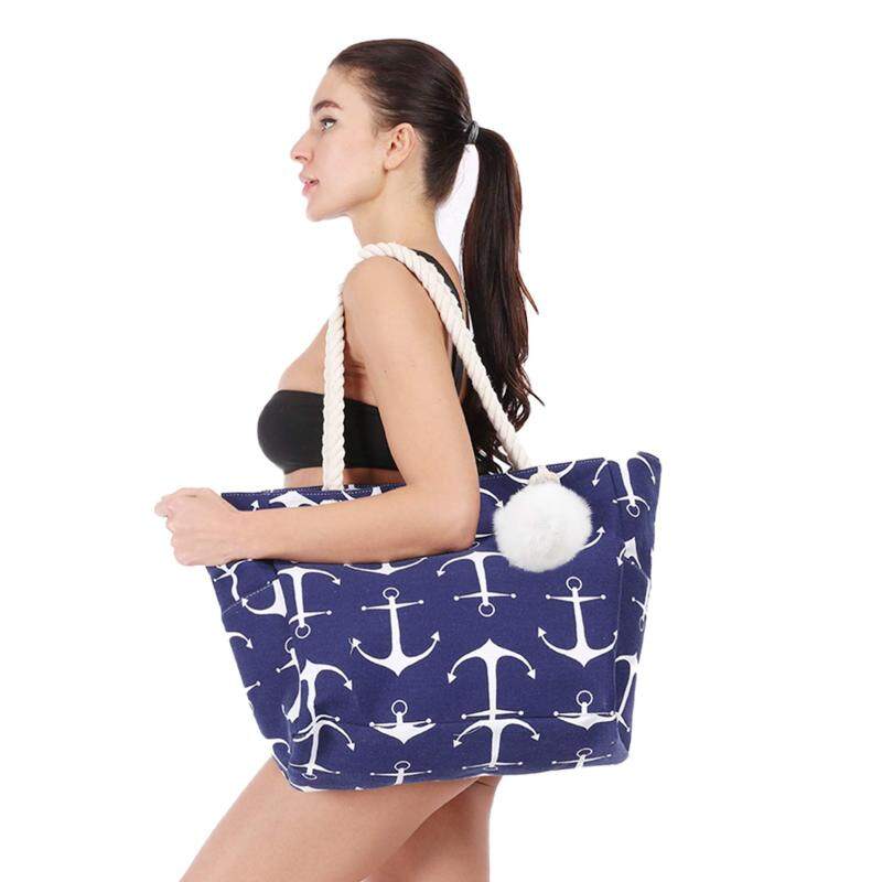 Eco friendly reusable beach tote bag oversized canvas pool shoulder bag women handbags