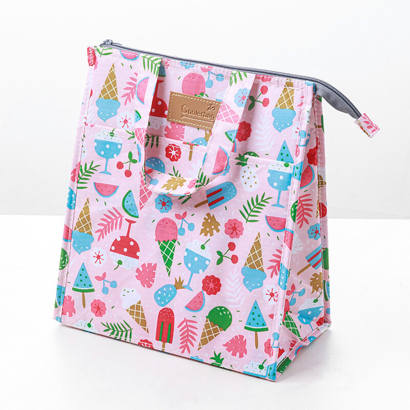 Hot Sale Non-woven Fitness Cooler Lunch Bag Aluminum Foil for Packing Breastmilk Thermal Insulated  bag