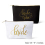 Custom Canvas Cotton Cosmetic Bag Gold Zipper OEM Gift Makeup Cosmetic Bags