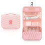 2022 Fashion Multi-color Custom Logo Pink Leopard Large Cosmetic Makeup Travel Organizer Hanging Folding Toiletry Bag