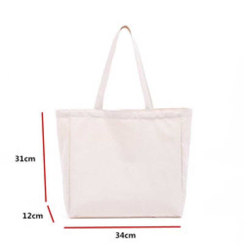 Large Eco Foldable Canvas Bags Women Unisex DIY Cotton Shoulder Bag Ladies Casual Reusable Shopping Tote Bag