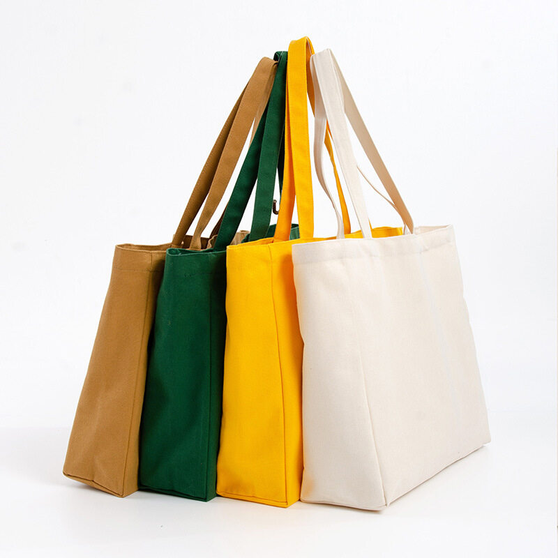 Wholesale custom printed extra durable cheap reusable large eco friendly natural cotton canvas tote shopping calico bag