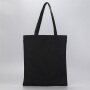 Promotional Shopping Bag Custom Printed Canvas Tote Organic Black Cotton Bag